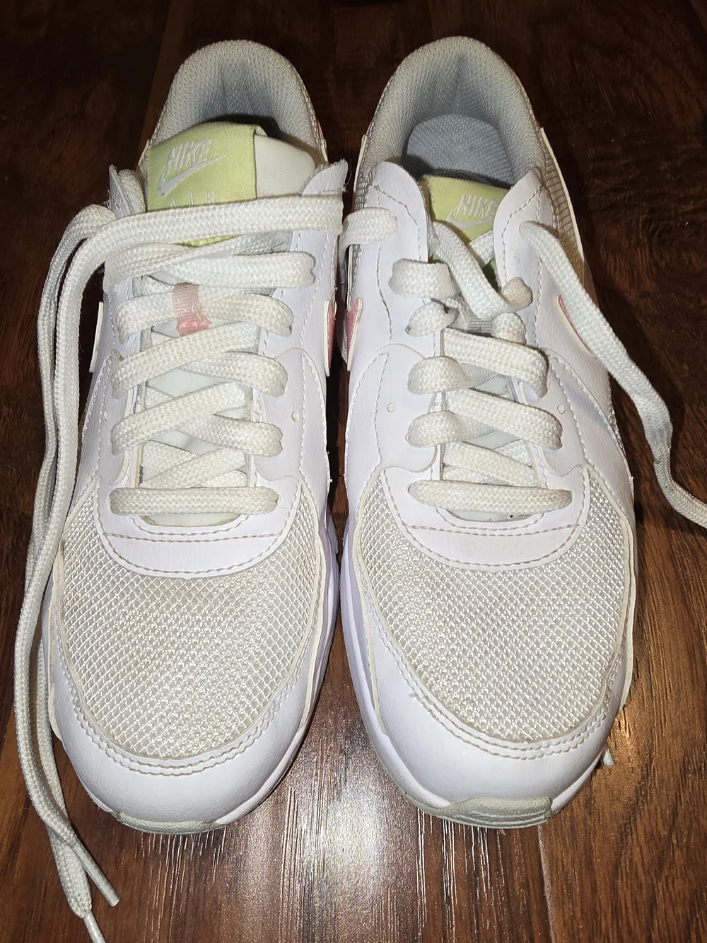 Nike Girls Pink & White Air Max Style Sneakers Sz 4y